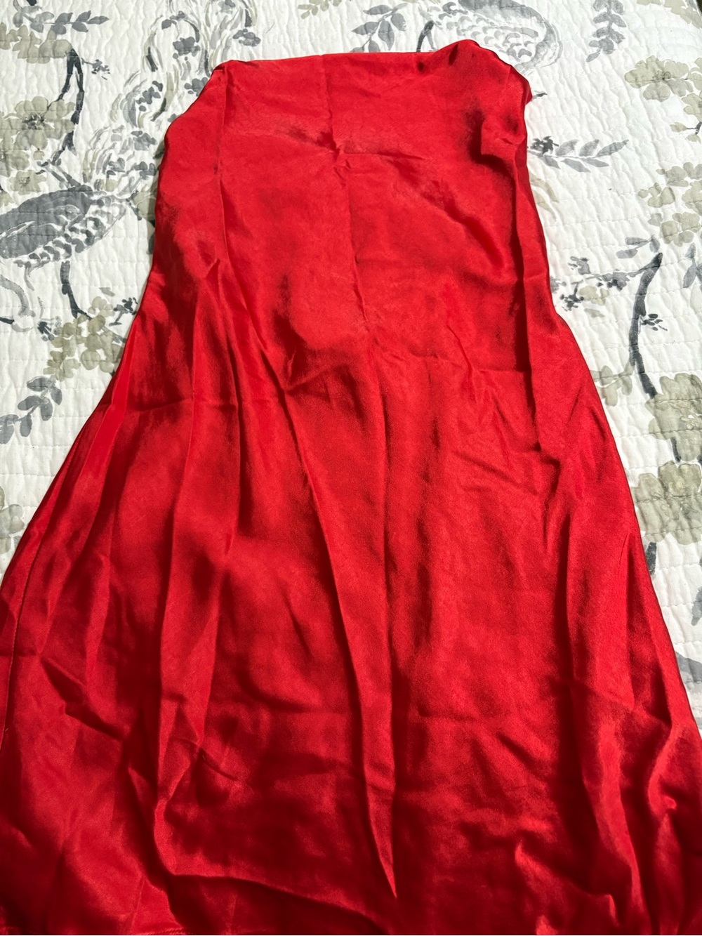 Red Satin A-Line Women's Dress - Picture 1 of 2